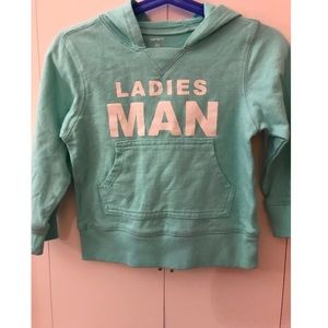 Carter’s 3T Ladies Man Hooded Pullover Shirt Boys